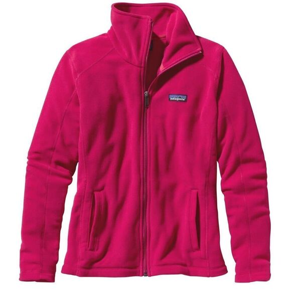 Patagonia BASIN TRAIL BRIGHT PINK ZIP Fleece Jacket Coat womens S - Picture 1 of 7